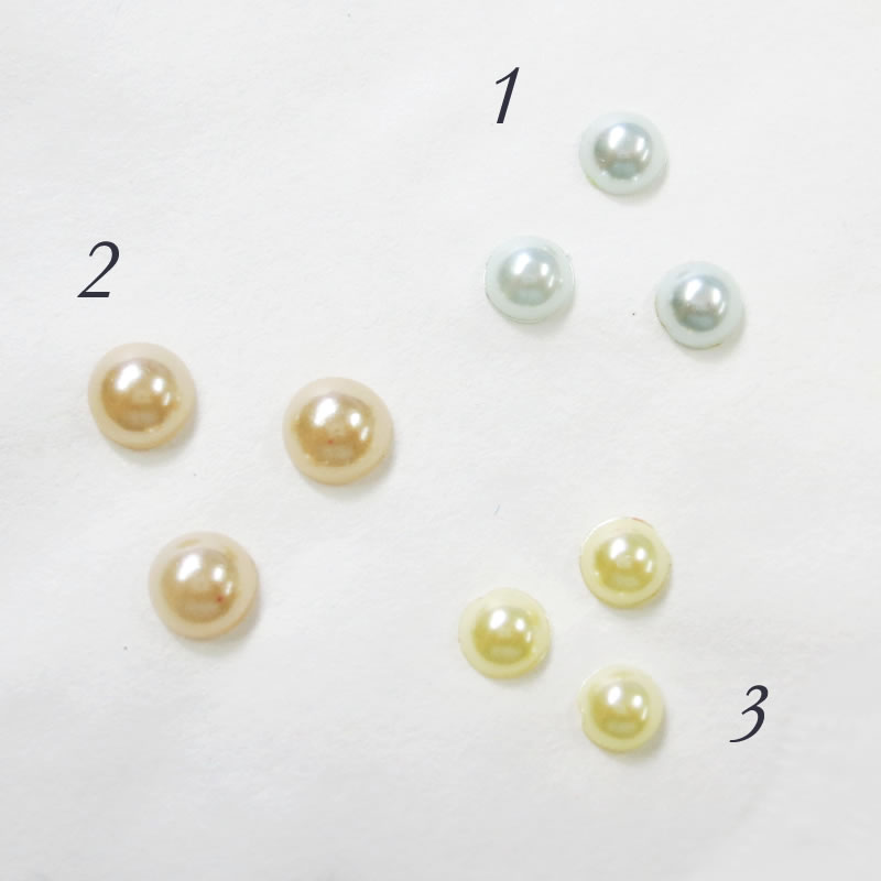 ネイルパーツ 半円 パールストーン ホワイト 4mm 1000粒 デコパーツ