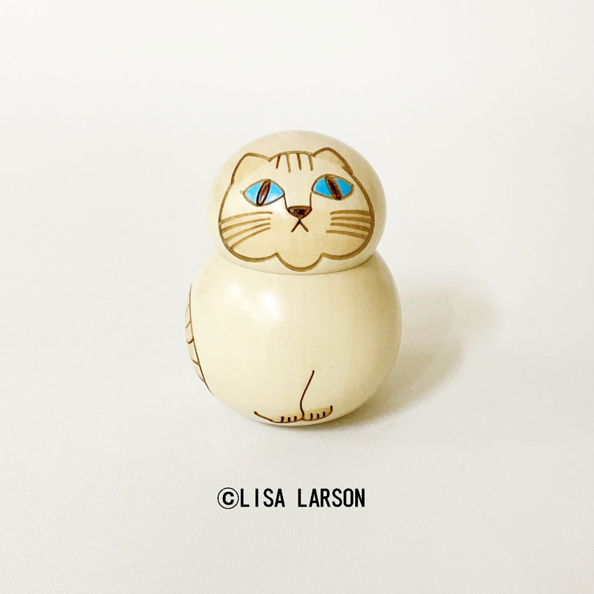 ①【新品】リサラーソン Lisa Larson 卯三郎こけし ヨナ ブルー スウェーデン陶芸家リサ・ラーソン×卯三郎こけしの「ヨナ」に新
