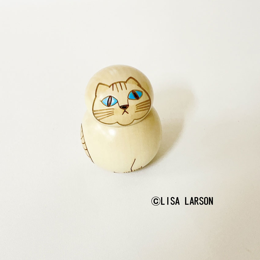 リサラーソン 猫のミア こけし 【 卯三郎こけし 】 猫 プレゼント ギフト かわいい おうち時間 暮らし stayhome 癒し インテリア 木製  日本製 伝統工芸品 父の日 贈り物 置物 グッズ ネコ ねこ 小物 インテリア雑貨 リサラーソン 猫｜こけし屋　『卯三郎の孫』