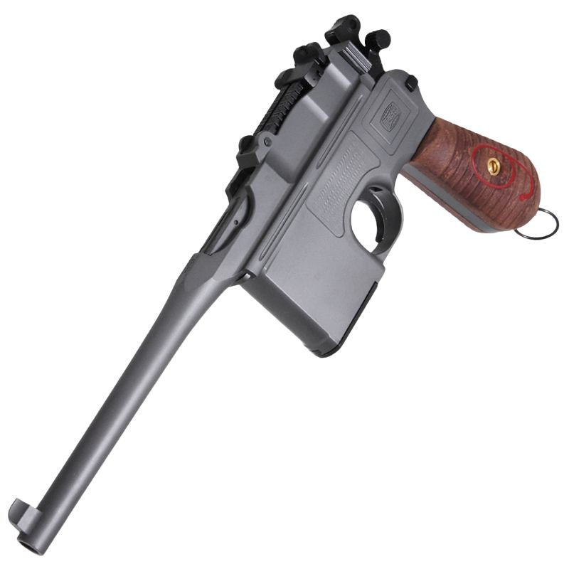 アクション A!CTION モデルガン モーゼル C96 Red9  ナチュラル 発火 ブローバック キットモデル 組立 (4580750660663)