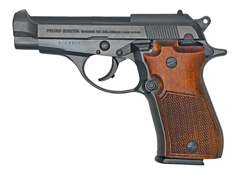 マルシン MARUSHIN モデルガン M84 エクセレントヘビーウエイト ハーフチェッカー 木製グリップ仕様 X-PFC 発火 完成品 (4920136015739)