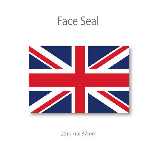 イギリス 国旗　フェイス ペイント シール　 ＜医療テープと同じ粘着剤使用タイプ＞　 　（ ユニオンジャック　世界の 国旗 ・ 代表 ・ ラグビー サッカー ワールドカップ スポーツ 観戦 応援 ・ ボディ ペインティング タトゥーシール ）