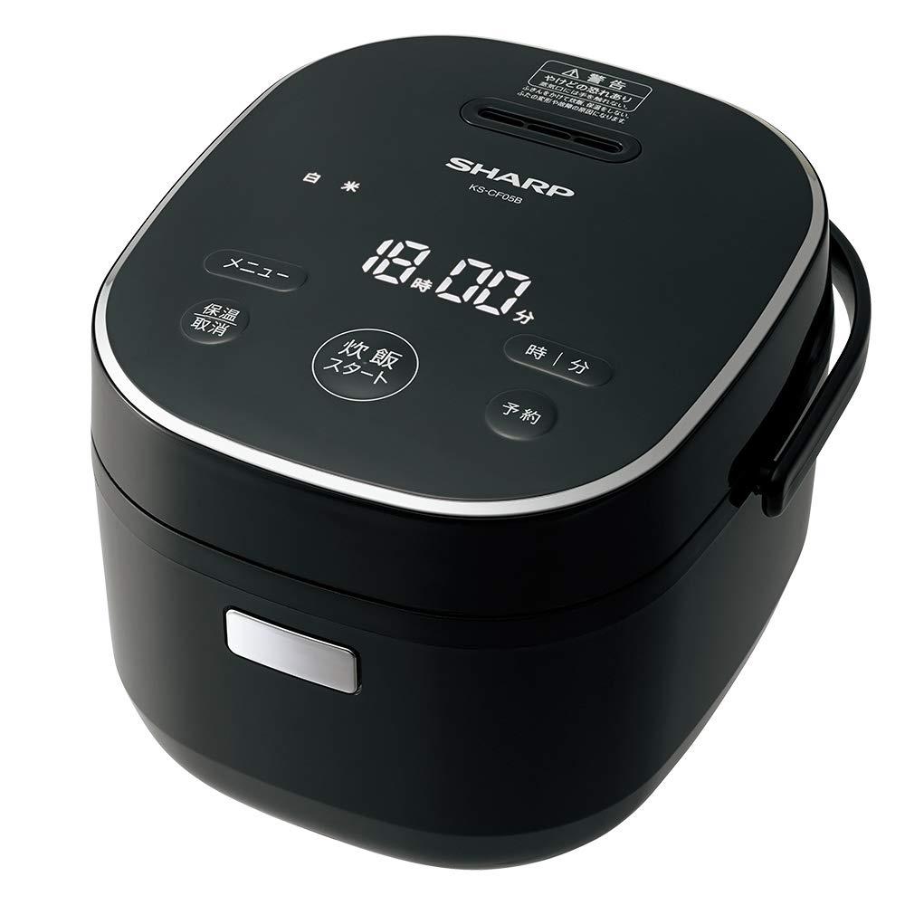 シャープ 炊飯器 KS-CF05B-B 3合 一人暮らし マイコン パン調理機能 ブラック|ここでまーと 店