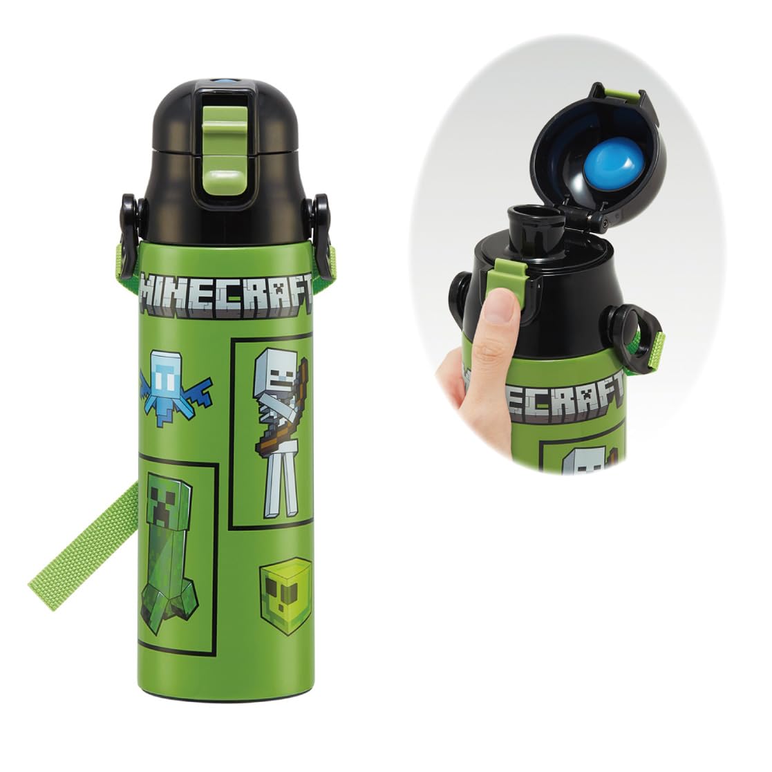 スケーター(Skater) 吸い筒 580ml Minecraft マイン手工芸品 直飲み ステンレス鋼 運動競技瓶 SDC6N-A
