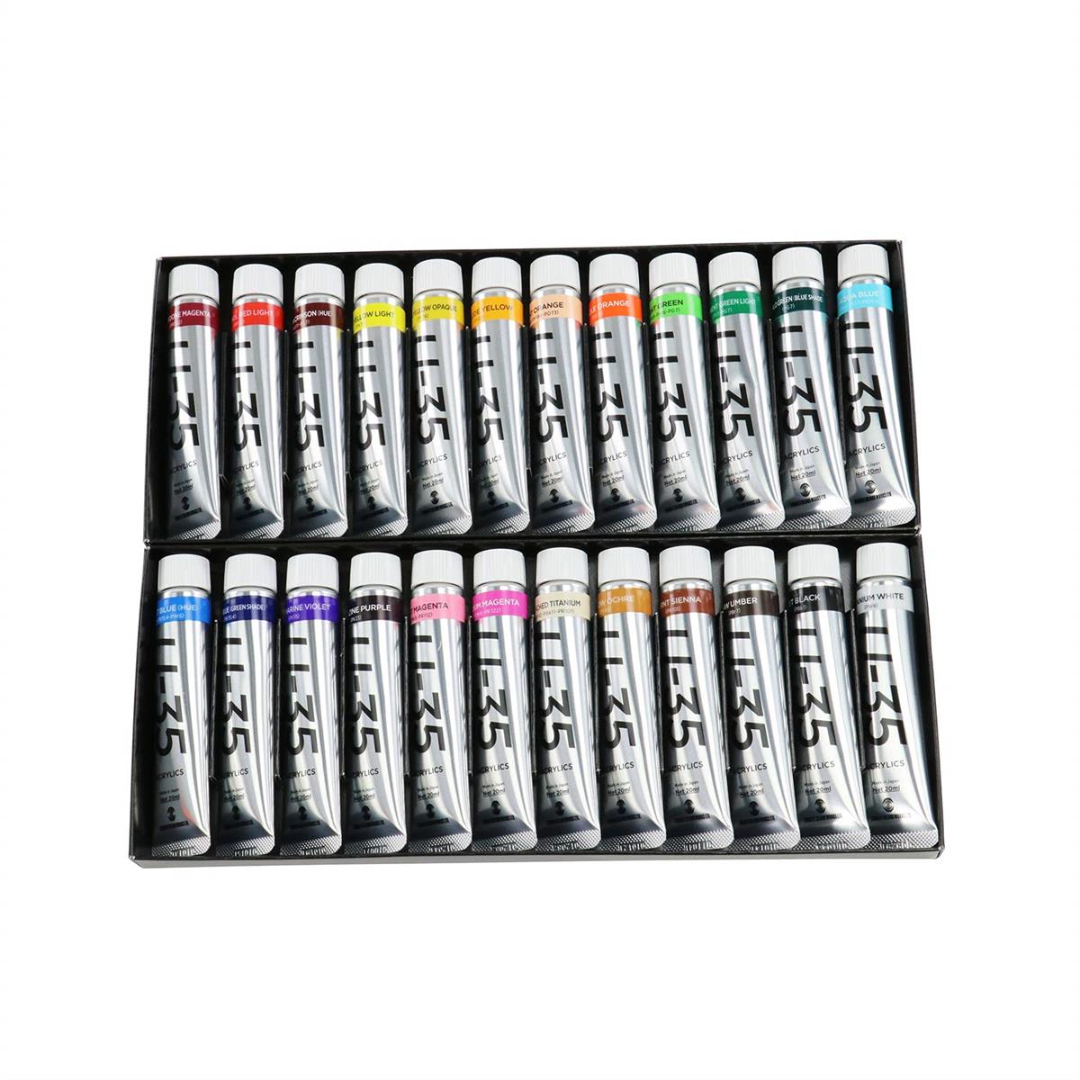 ターナー色彩(Turner Color) アクリル絵具 U-35 ヘビーボディータイプ 24色セット UA02024C 20ml