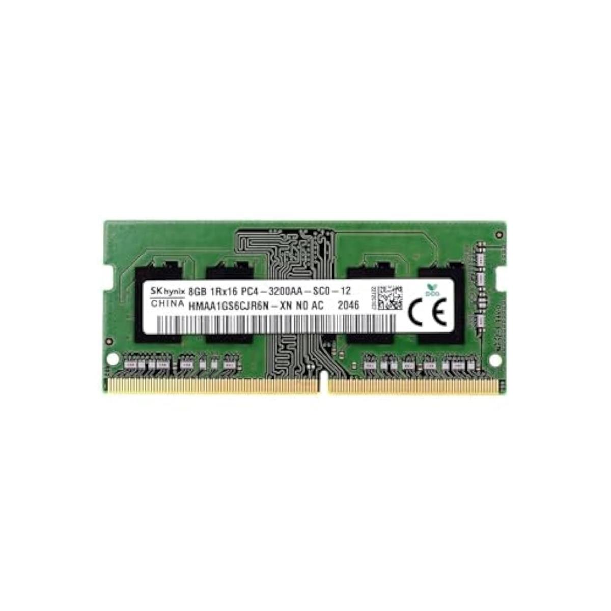 SK Hynix 8GB SODIMM DDR4 3200 PC4 1Rx16 HMAA1GS6CJR6N-XN SO-DIMM ノートパソコン RAMメモリ Dell HP Lenovoおよびその他のシステム用｜ここでまーと　店