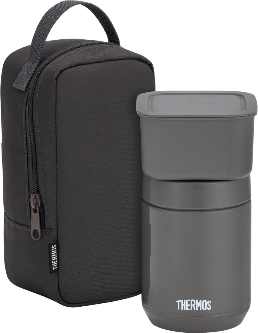 【食洗機対応モデル】 サーモス 真空断熱スープランチセット 400ml ダークグレー スープジャー・容器セット JEE-800 DGY