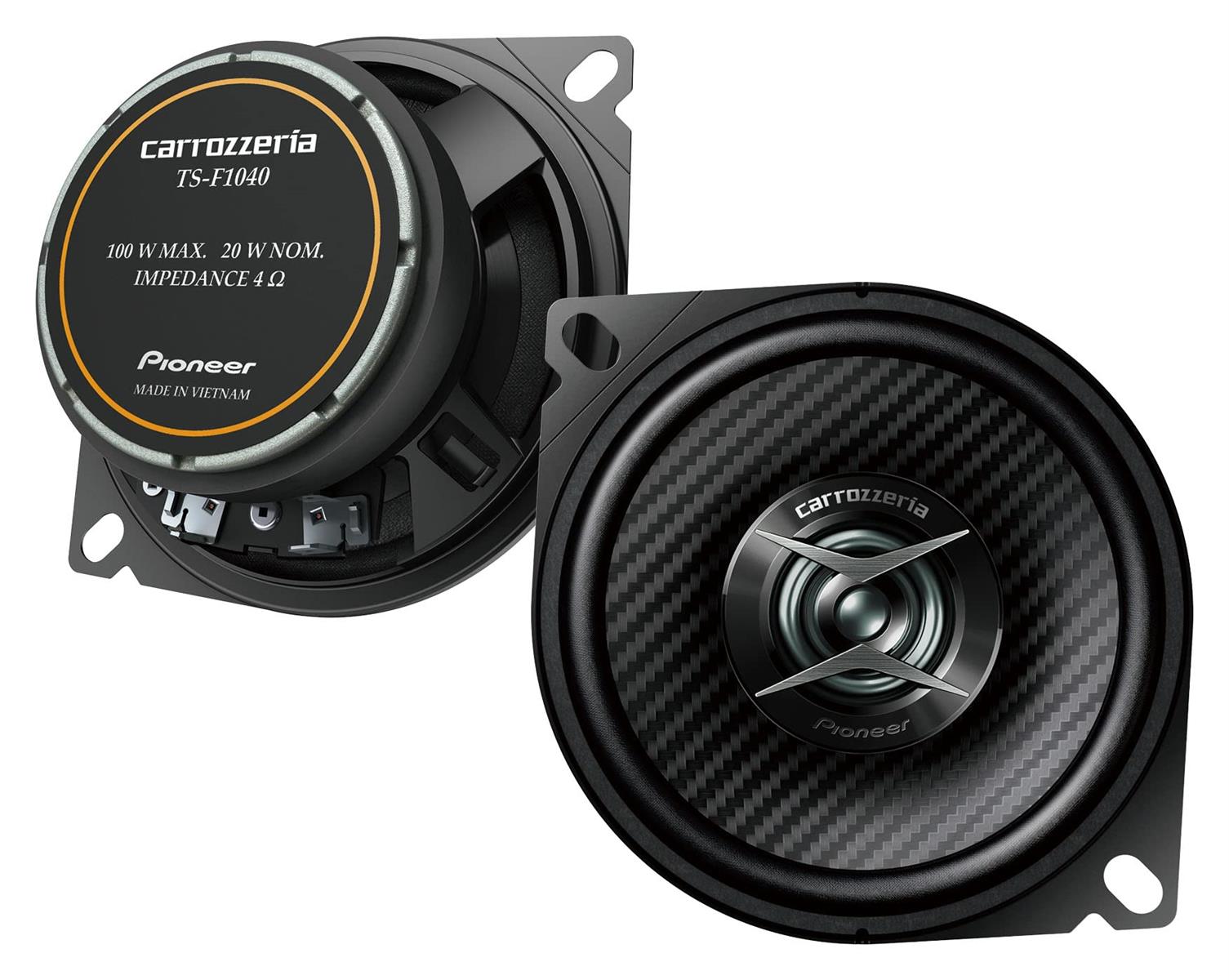 Pioneer パイオ ニア スピーカー TS-F1040-2 10cm カスタムフィットスピーカー コアキシャル2ウェイ ハイレゾ対応 カロッツェリア｜ここでまーと　店