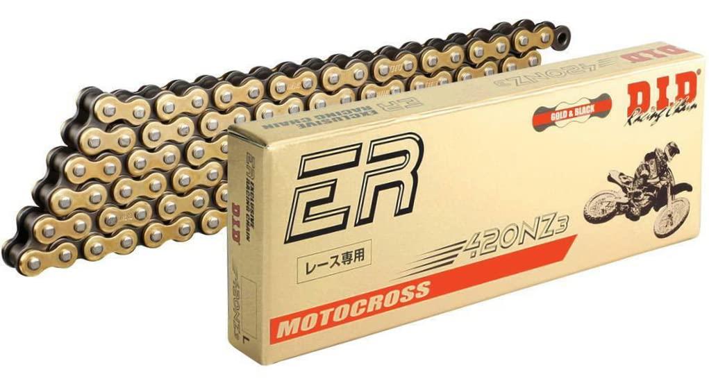 D.I.D(大同工業)バイク用チェーン クリップジョイント付属 420NZ3-120RB G＆G(ゴールド) SDHピン加工 二輪 オートバイ用