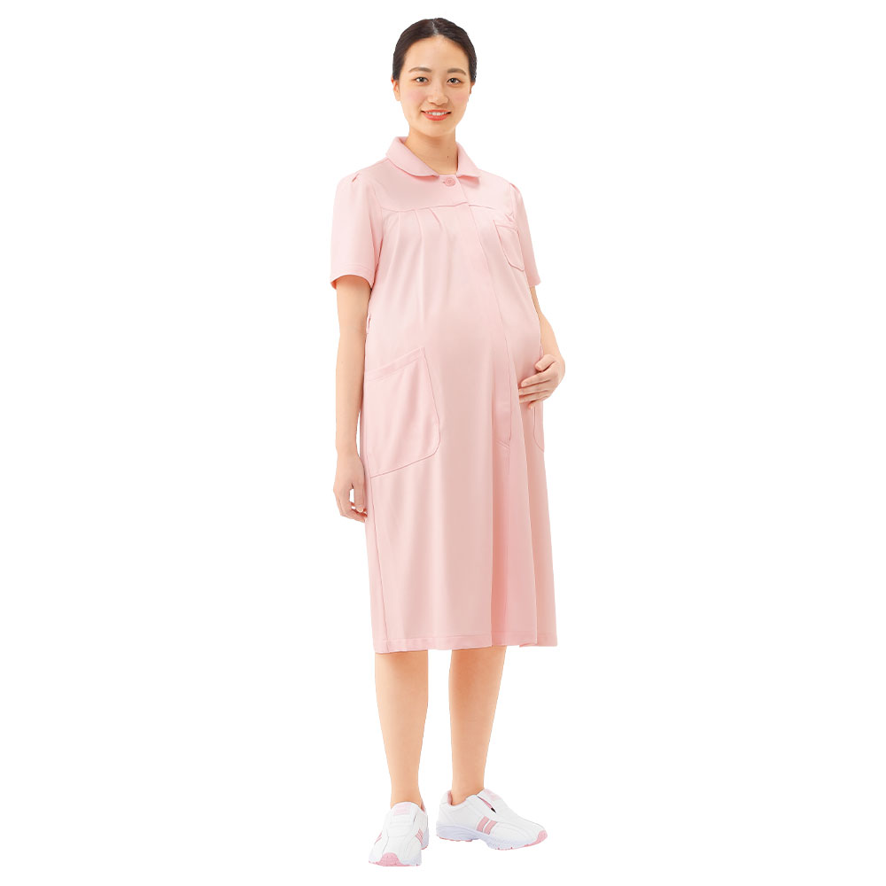 1141 マタニティ アクティブワンピース 医療 ナース 看護師 白衣 女性 ユニフォーム エステ サロン 半袖 Marcsdesign Com