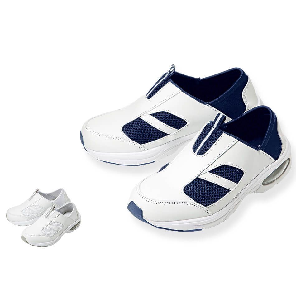 楽天市場 消臭クッション2wayシューズ ナースシューズ 疲れにくい看護師 介護 ケア ムレ エアー入りソール ２ｗａｙ 幅広 レディース メンズ 靴 ナースリー 白衣ナースシューズ