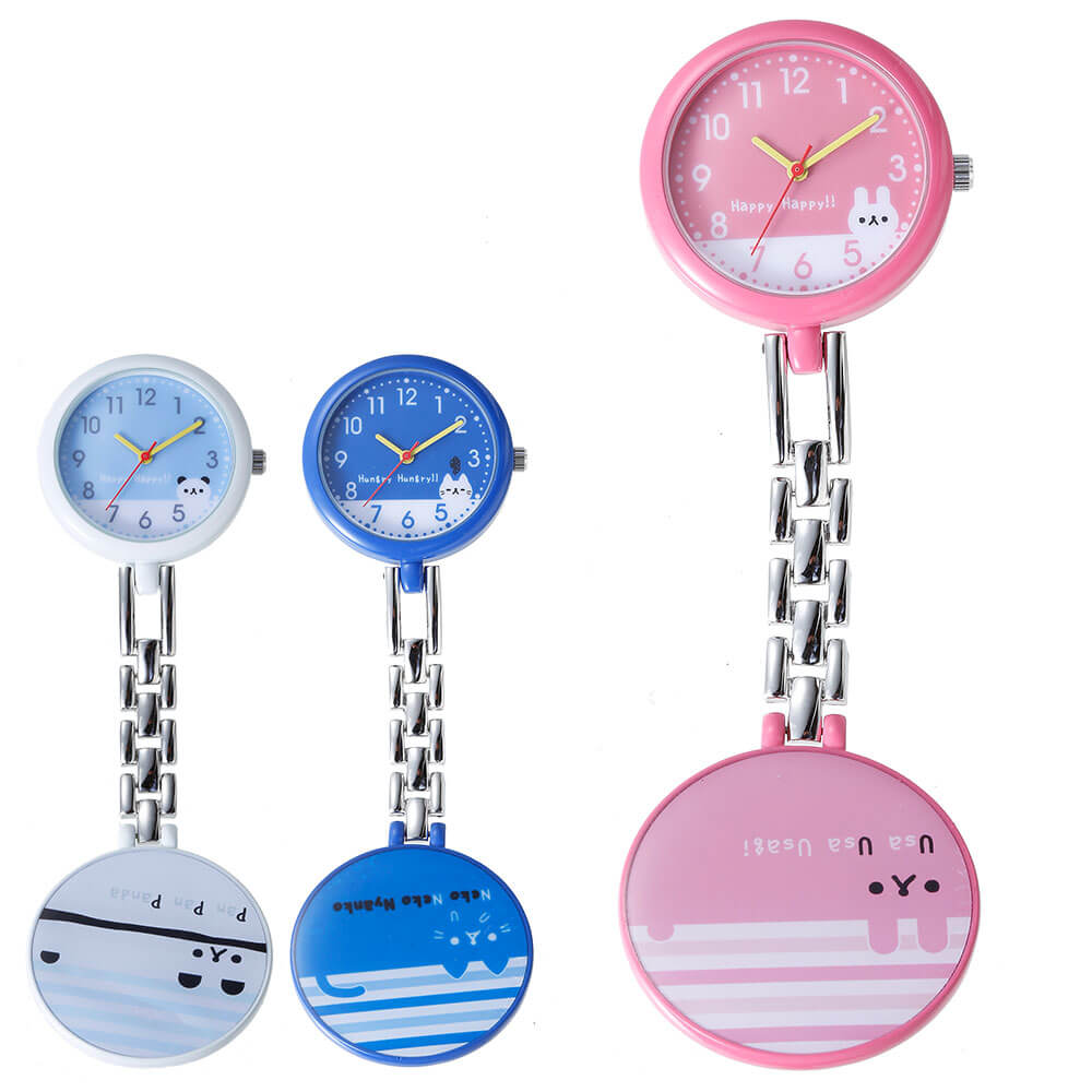 楽天市場 カラフルアニマル クリップウォッチ ナース 小物 グッズ 看護 医療 懐中時計 ナースリー 15006 ナースリー 白衣ナースシューズ