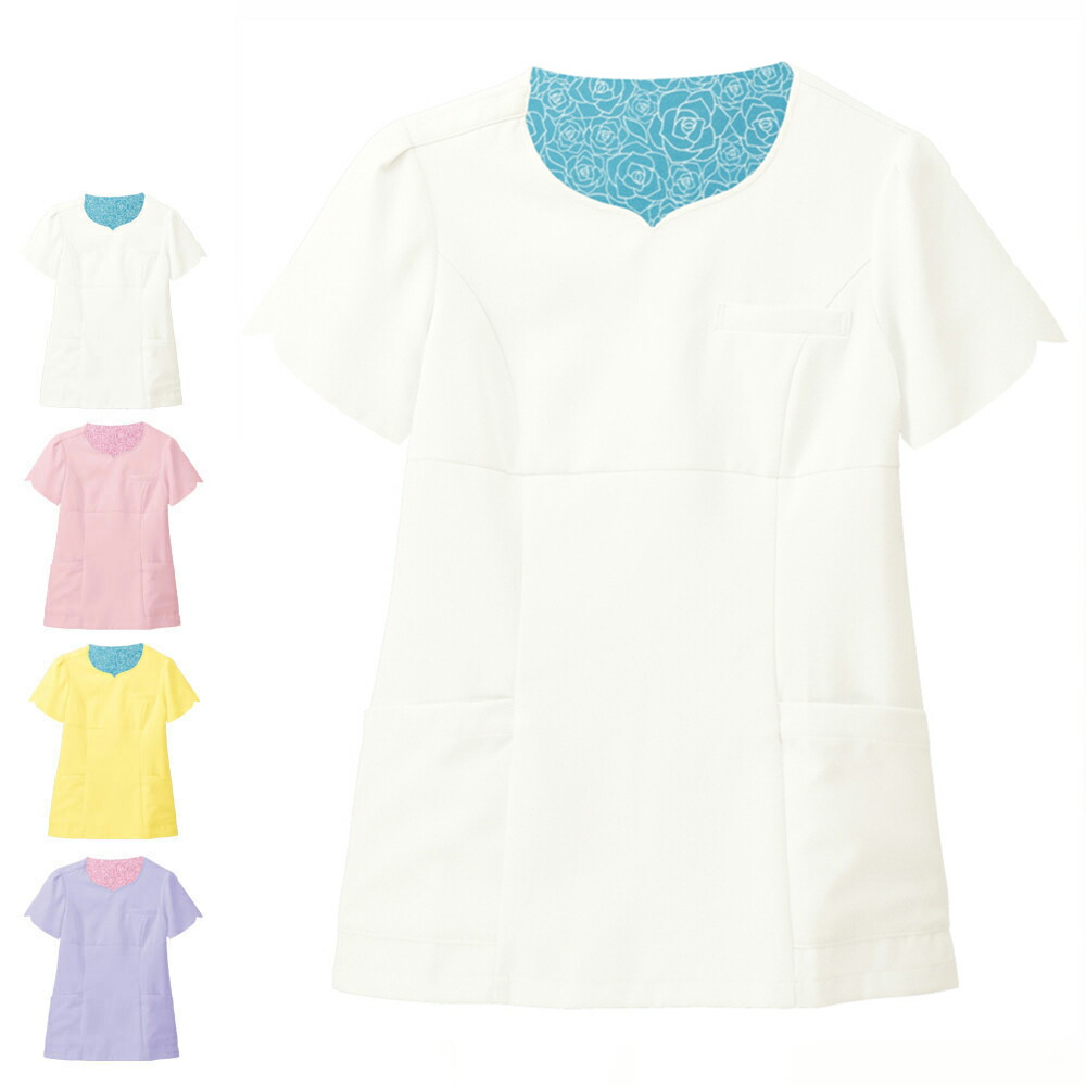 ユミカツラ ナーシングスクラブジャケット(YK2551） 【エステ ユニフォーム 制服 上品 おしゃれ 医療 ナース 看護 白衣 女性 ナースリー 人気 おすすめ】 YK2551