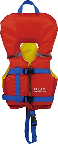 キャプテンスタッグ(CAPTAIN STAG) フローティングベスト 反射テープ付き 幼児用 2 3才 レッド HULA US-3014
