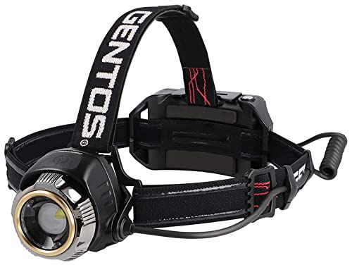GENTOS(ジェントス) LED 前照燈 USB申し受ける式  明るさ1200lm/実用点灯7第四次元/うしろ側意識すること灯  専用申し受ける池または単3形乾電池4本(別売り)当て嵌める Gつづき物 GH-200RG ANSI判定基準標準尺度 黒いこと アウトドア-ライト・ランタン