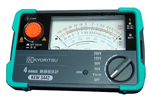 共立電気計器 (KYORITSU) キューメグ 4レンジ絶縁抵抗計 (25V/50V/125V/250V) model.3442｜kokolohasstyle