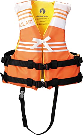 キャプテンスタッグ(CAPTAIN STAG) 救命胴衣 ライフジャケット 国土交通省型式承認 桜マーク 子供用 タイプF オレンジ HULA US-3005|kokolohasstyle