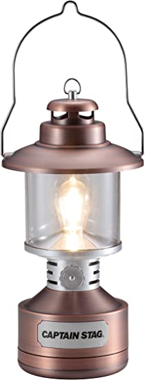 キャプテンスタッグ(CAPTAIN STAG) 提燈 ともし火 照明装置 ツインともし火 LED 提燈   明るさ15-110lm / 点灯第四次元8-300第四次元   ステンドグラス風居敷き付き添い人 アンティーク UK-4057 スポーツ・アウトドア-アウトドア