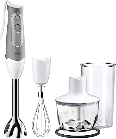 赤銅色 棲み家ホールド(Braun Household) 赤銅色 マルチクイック 5 ハンドブレンダー 1台4役  つぶす 混ぜる きざむ 泡立てる  離乳食相応う MQ535GY 白いこと/薄墨色
