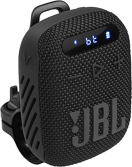 JBL WIND3 Bluetooth金棒引き 雨合羽防塵/ハンズフリー電話を掛ける/銀輪打っ付け/広々としたFMラジオ受信機相応う/USB Type-C申し受ける/IP67 黒いこと JBLWIND3JN