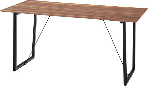 ルカ ダイニングテーブル ブラウン 組立必要品 JPB-95WAL 東谷 AZUMAYA 幅150cm 奥行80cm 高さ73cm 木製 スチール脚 食卓 作業机 作業台 組立式 ウォルナット ナチュラル インテリア 家具 JPB-95WAL
