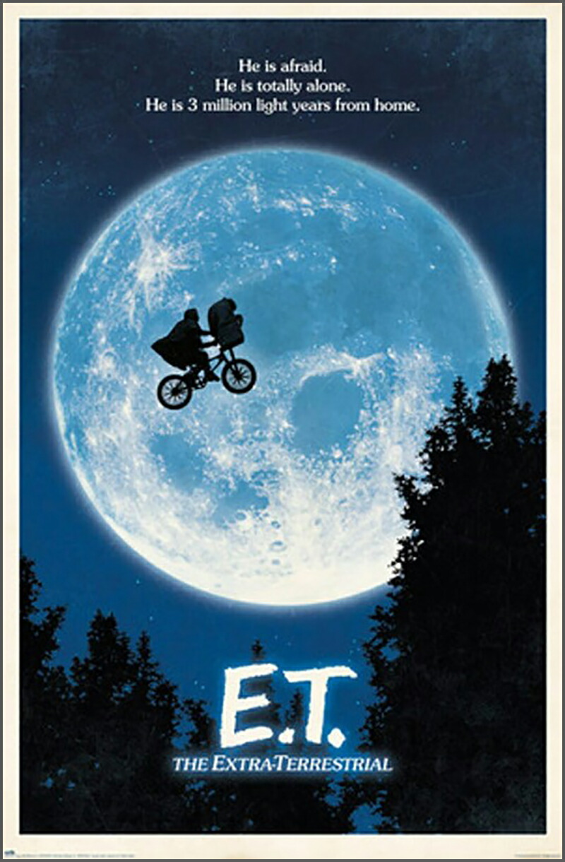 映画　E・T　ポスター　スピルバーグ作品 E.T ポスター 公開当時物 非売品 - メルカリ