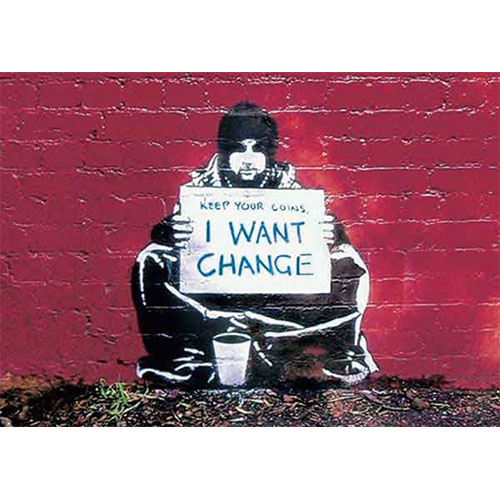 楽天市場】【輸入ポストカード】バンクシーBanksy『Time for a Change