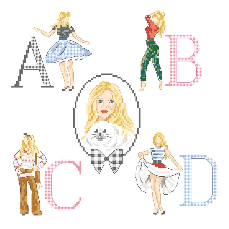 【最新作】Le grand Alphabet 『Style BB』(BB表現スタイル/ブリジット・バルドー)はりつけ台編み目ABC絵図面VERONIQUE ENGINGER(ヴェロニク・アンジャンジェ)目論む