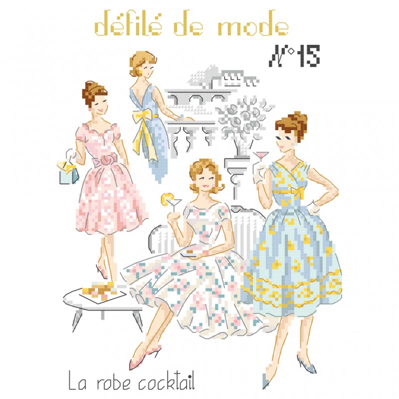 Veronique Enginger ヴェロニク アンジャンジェ デザインクロスステッチ図案defile De Mode N 15 モードno 15 Sale 77 Off