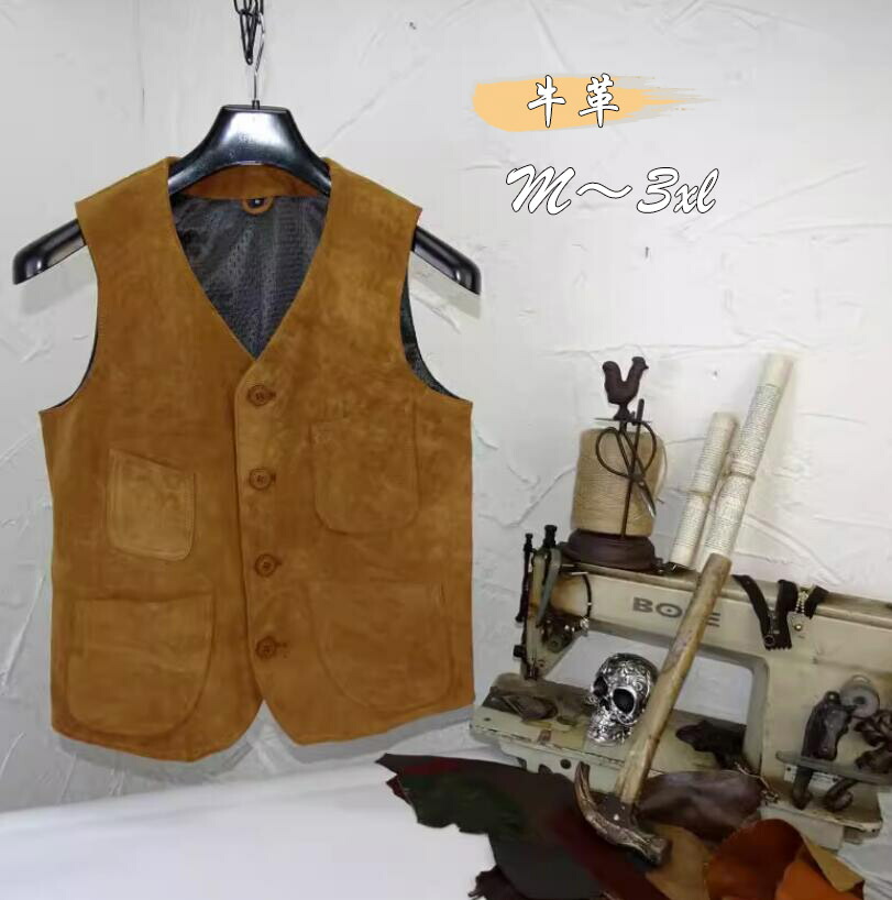 スエード レザーベスト S~5XL 746 楽天市場】レザー ベスト メンズ 秋冬物 馬革 本革 スエード