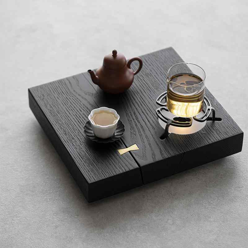 茶台 木製 温茶器 アルコールストーブ キャンドル 保温 ティートレイ ポットスタンド 天然木 日式 煎茶 茶道 茶器 保温機能 軽量 実木 ナチュラル 高級感 木目 美しい仕上がり 茶室用 インテリア 実用性 耐久性 デザイン ソリッドウッド ウォーマ｜KOKORONE