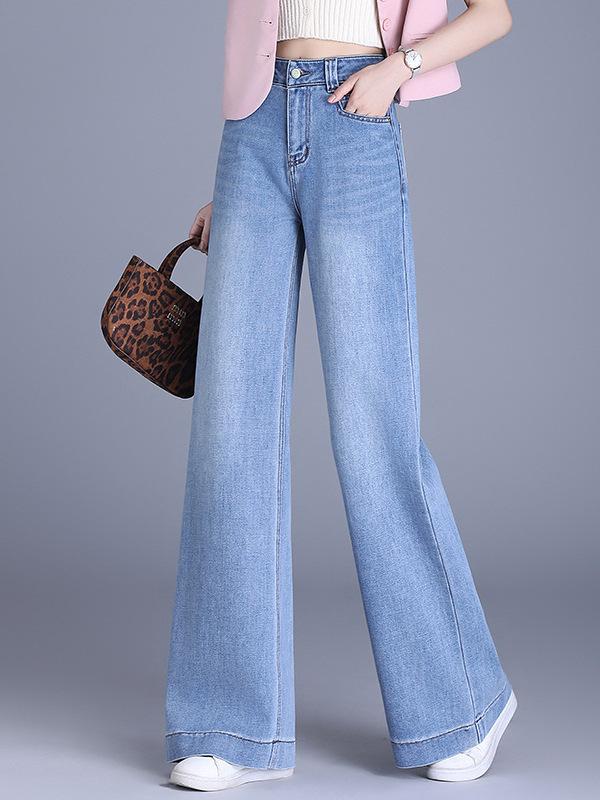 レディース デニムパンツ ワイドレッグ ハイウエスト スリム ヒップアップ フレア ストレート ドレープ 春秋 カジュアル ボトムス ジーンズ 普段使い 5,773円