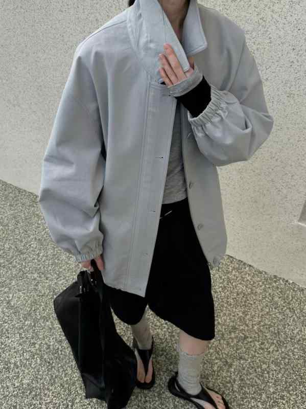 レディース ジャケット 韓国 都市スポーツスタイル カジュアル 棒球服 春 高級感 軽量 アウター ストリートファッション 普段使い 伸縮性 コットン混 ブラック系 ピンク系|KOKORONE