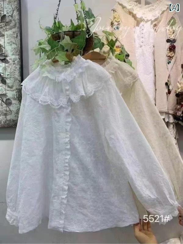 ティーシャツ レディース 春夏 お人形さん色合い ゆったり 口さかしい 森御嬢さん 日系 心地よい 刺しゅう 綿麻 自然的 トップス 嵌まる 普段使い レディースファッション-シャツ・ブラウス-トップス