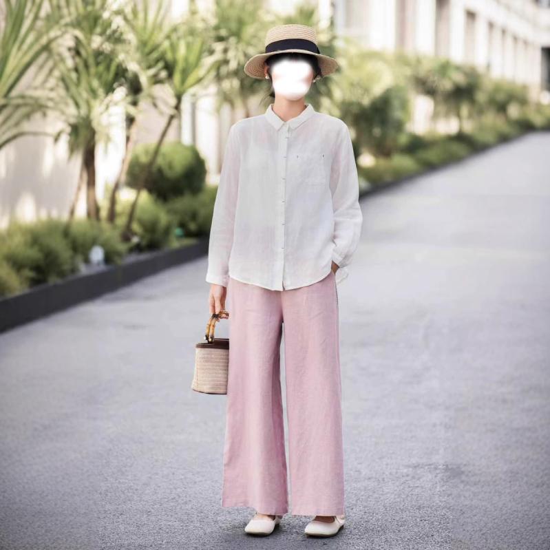 シャツ 女性用 春夏 苧麻 カーディガン 上品 若見え シングルボタン 軽量 吸湿速乾 通勤 普段使い トップス ブラウス 開襟 コットン混