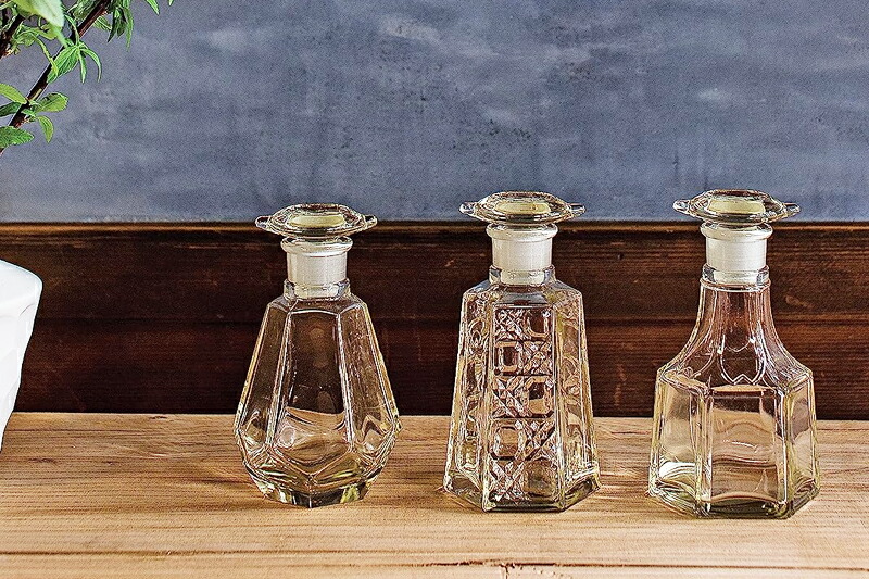 楽天市場】ガラスの醤油差し瓶 2本セット ブルー クリア ガラス 0019