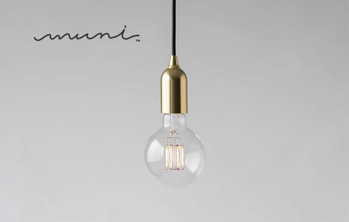 点火装置物の具 シャンデリヤ Matte Brass E26 muni(ムニ)   MP08C LED用シャンデリヤソケット
