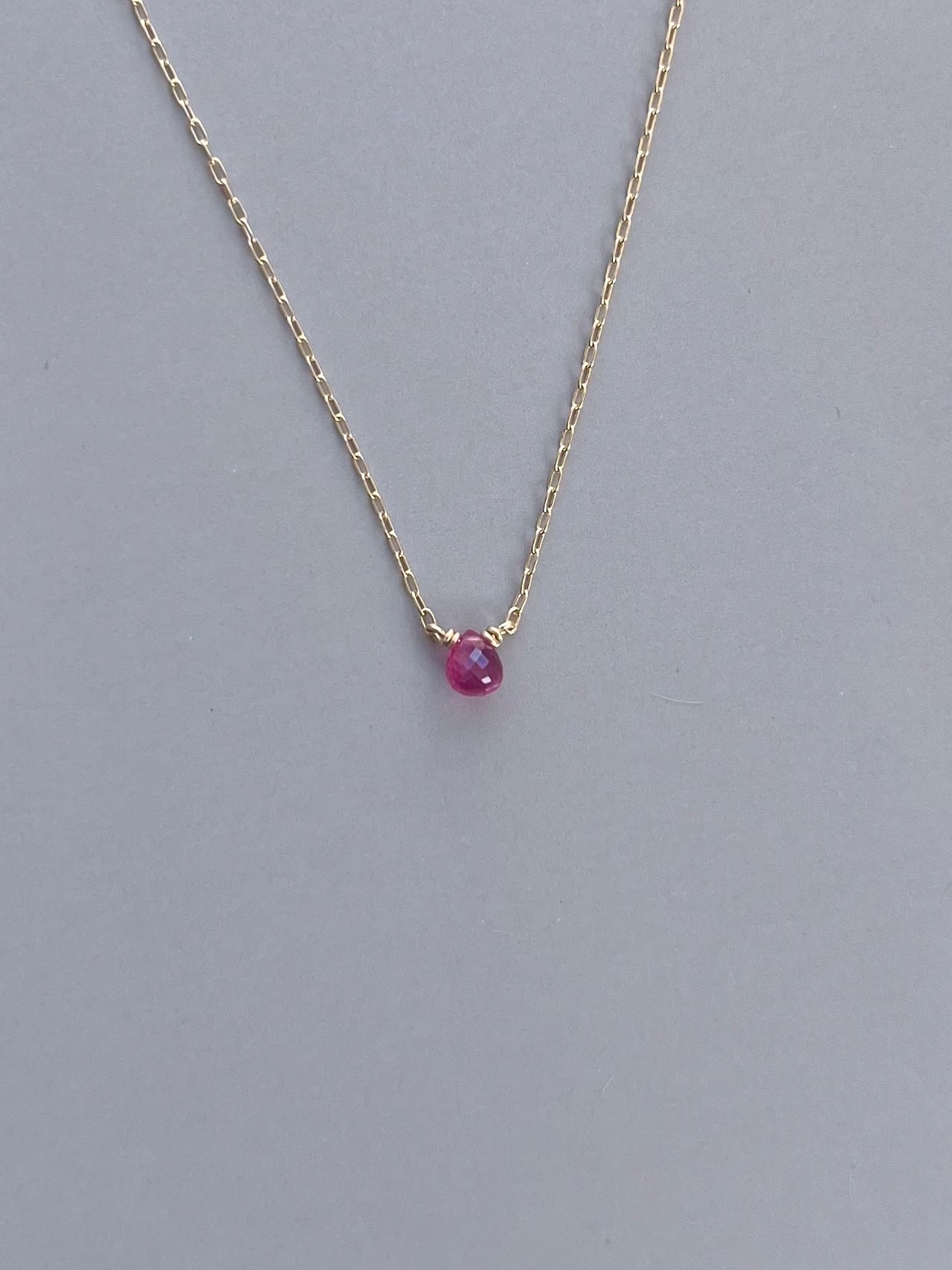 【KAORU】 Ruby Necklace カオル ルビー ネックレス 天然石 ゴールド K18YG NK18-222-PKRB KOKO