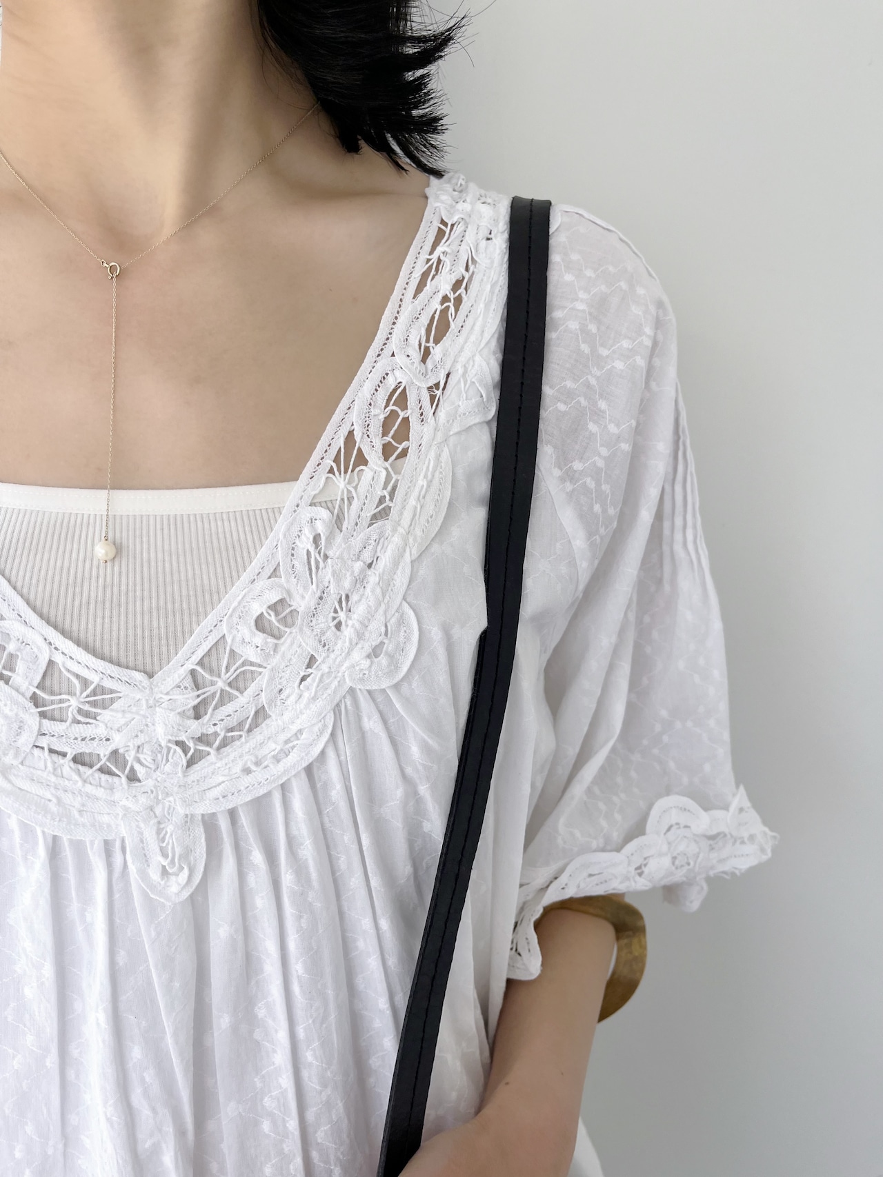 【KAORU】 Back Pearl Necklace バック パール ネックレス 10K ロングネックレス NK10WG-22PL KOKO|KOKO