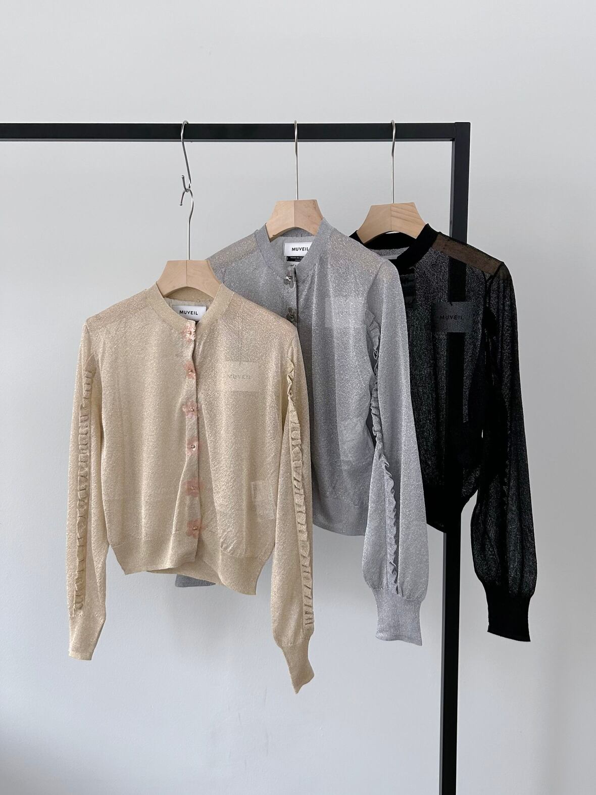 楽天市場】【MUVEIL】 ローズカウチンカーディガン ミュベール 羽織り