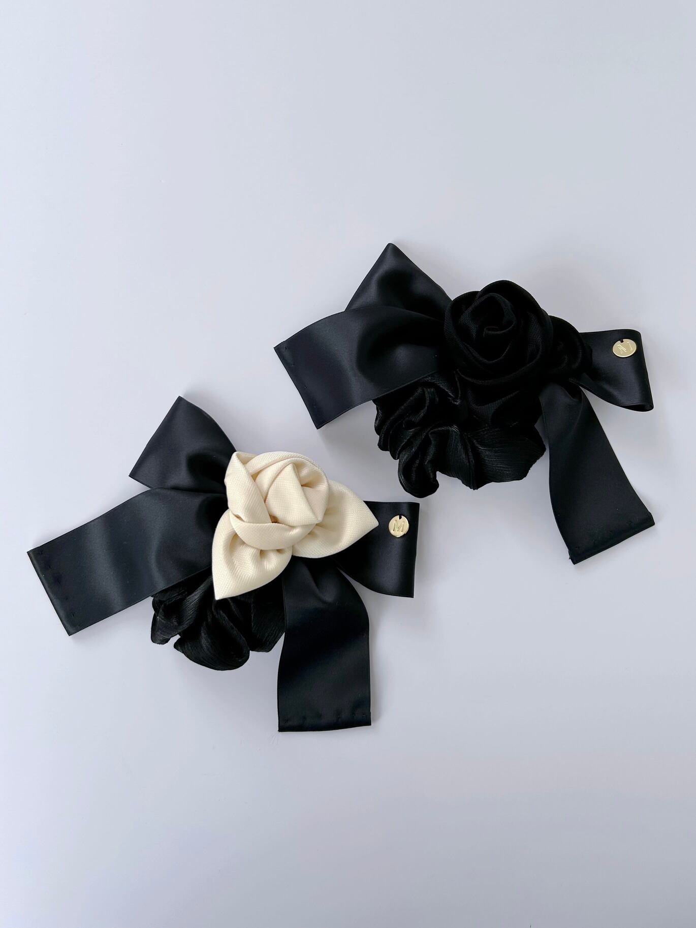 PATOU 黒シュシュ bibiy ファッション PATOU 黒 シュシュ