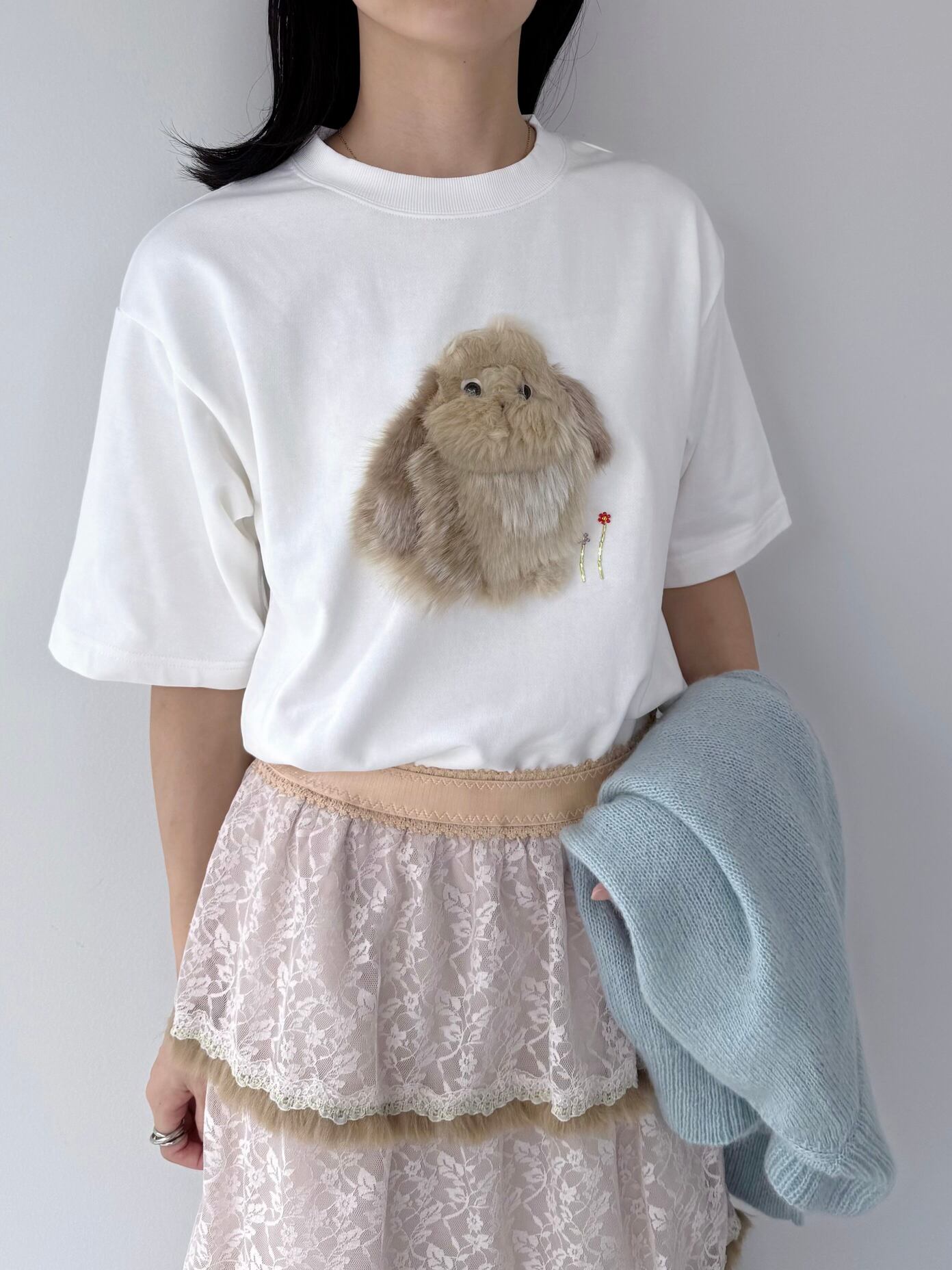 MUVEIL タバコケースBIGプルオーバー グレー ミュベール スウェット Multi Color Oversize Sweatshirt