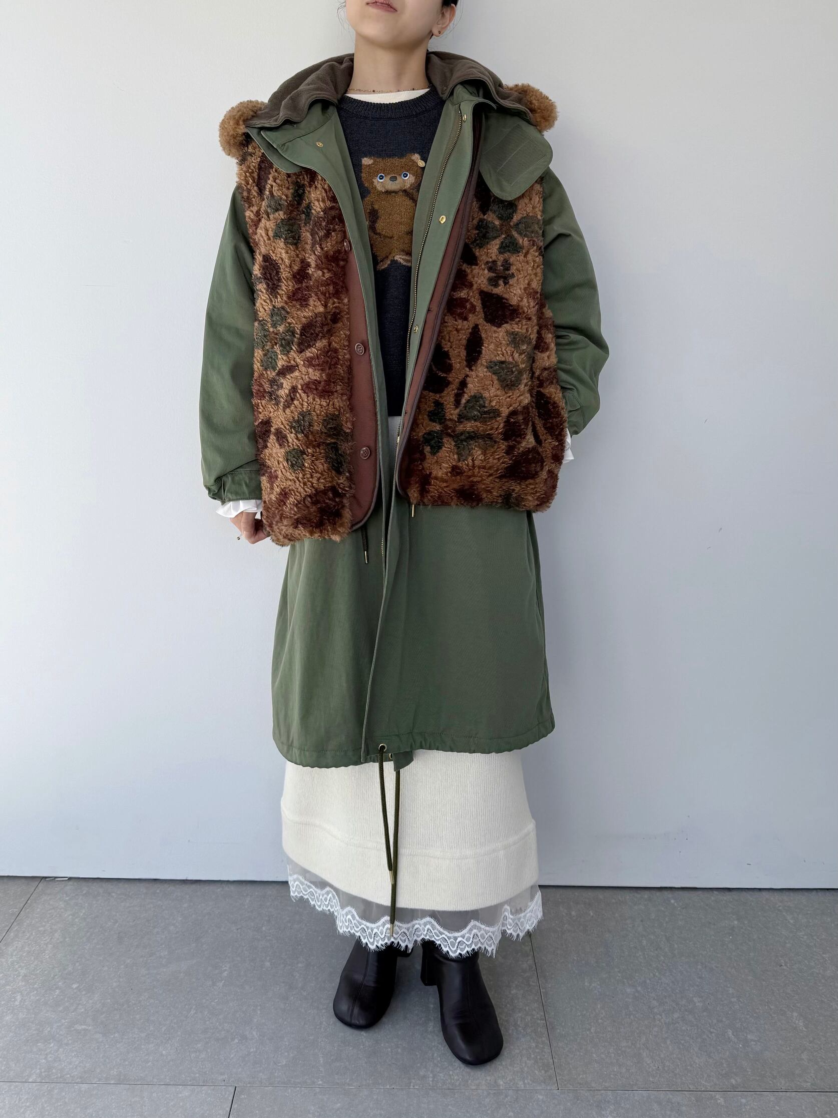 MUVEIL刺繍ベスト 楽天市場】【MUVEIL】 都忘れ刺繍ベスト ミュベール ファーベスト 花