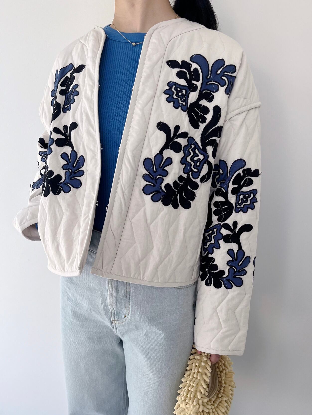 【新品未使用】サラマリカ Sara mallika フラワー柄ジャケット セール】【SARA MALLIKA/サラマリカ】 COTTON FLOWER PATCHWORK