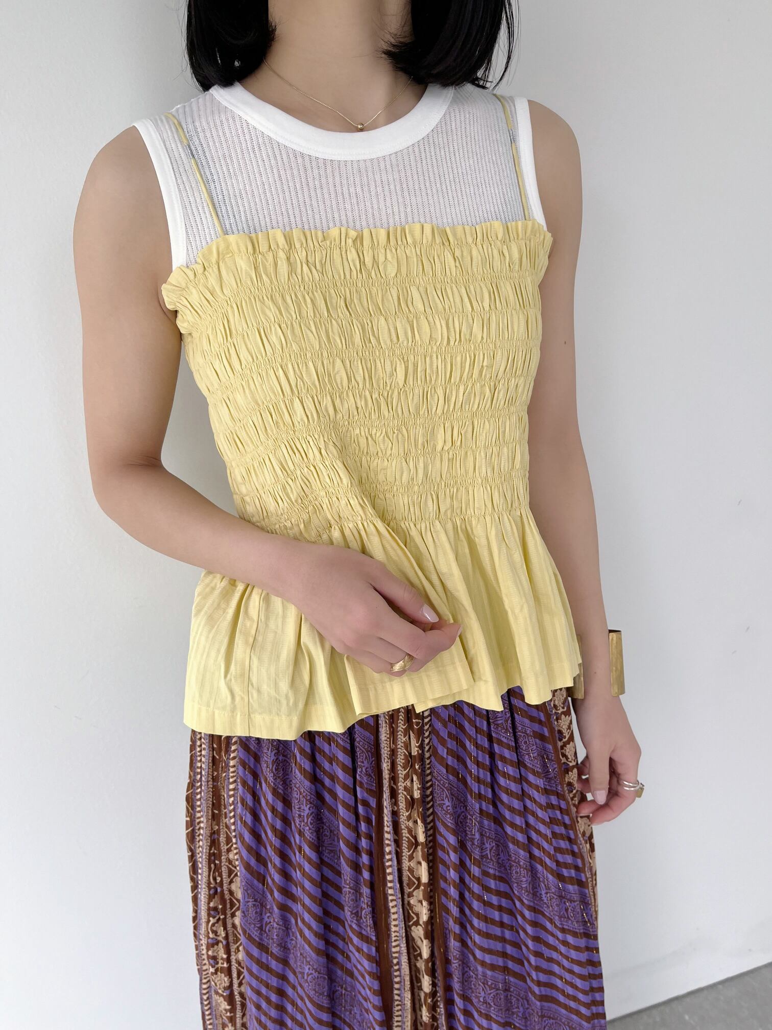 楽天市場】【Sara Mallika】 Cotton Cut Jqd 2way Gather Top