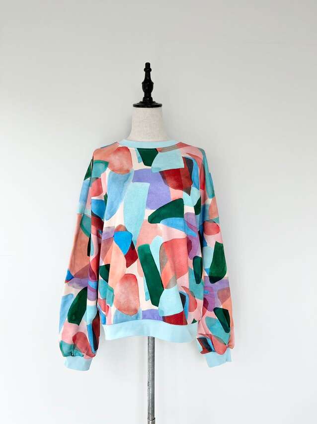 【POM Amsterdam】 ELEMENTS SWEAT ポムアムステルダム エレメント スウェット パーカー トレーナー プルオーバー トップス オーガニックコットン プリント柄 タイダイ柄 23SSSP7162 KOKO｜KOKO