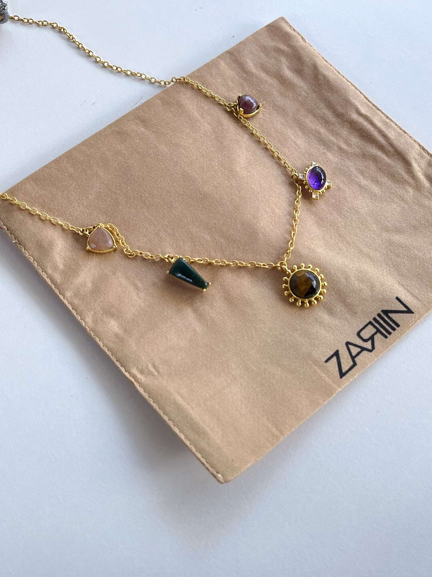 【ZARIIN】 Necklace ザリーン ネックレス アクセサリー 真鍮 22K ゴールド 天然石 BLN727 KOKO