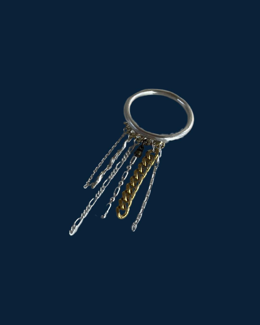 【maitri】 Fringe chain Ring RG-084-SV 12号 14号 リング Gold 真鍮 レディース 指輪 アクセサリー ジュエリー KOKO