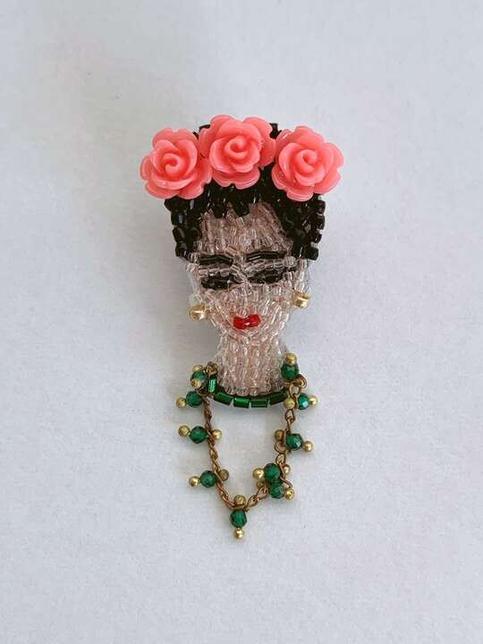 【MARIANNEBATLL】 FRIDA ROSES Pierce マリアンヌ・バトル フリーダ・カーロ ピアス アクセサリー 片耳用 大振り フランス ハンドメイド KOKO