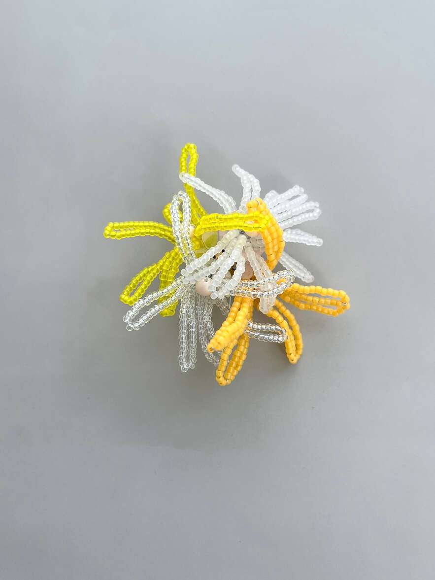 【EAUSEENON】 Flower Pierce オウシーナン フラワーピアス 花 大振り 片耳用 アクセサリー Yellow AW22EU16/P KOKO|KOKO
